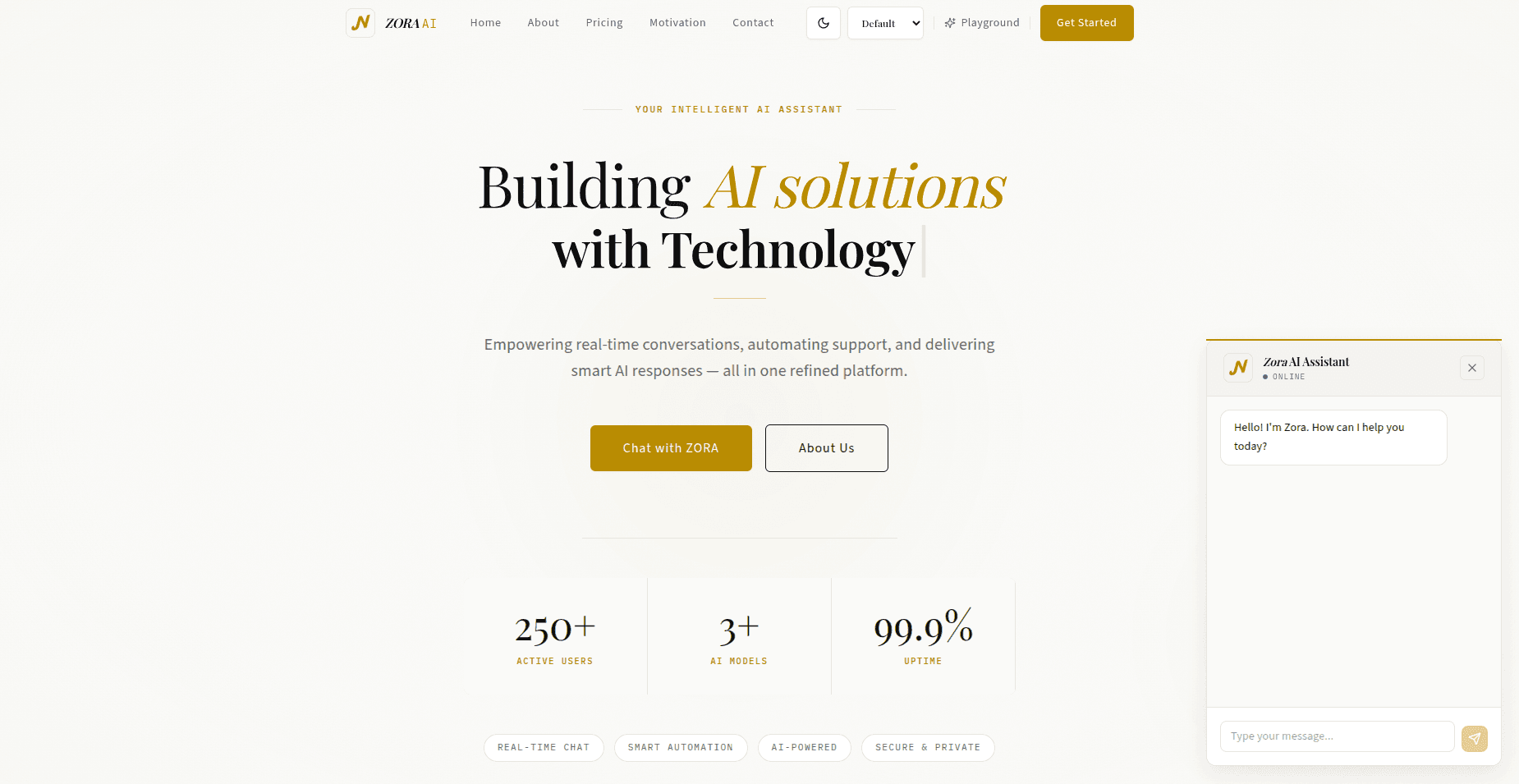 ZORA — AI Chat Platform